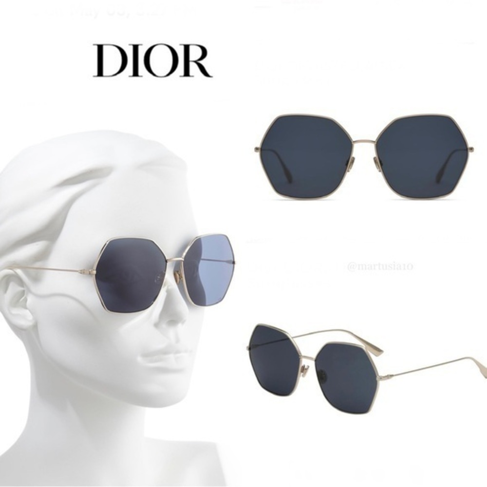 Dior Blue Avio Geometric Sunglasses